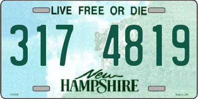 NH license plate 3174819