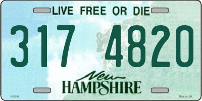 NH license plate 3174820