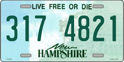 NH license plate 3174821