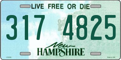 NH license plate 3174825