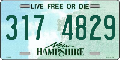 NH license plate 3174829