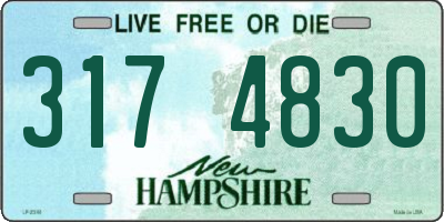 NH license plate 3174830