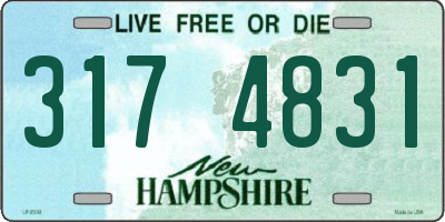 NH license plate 3174831
