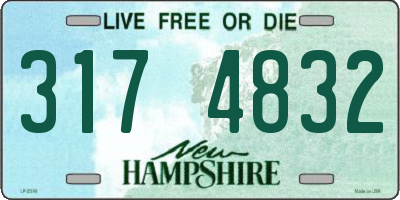 NH license plate 3174832