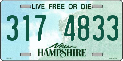 NH license plate 3174833