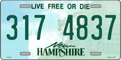 NH license plate 3174837