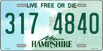 NH license plate 3174840