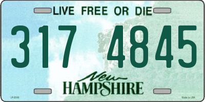 NH license plate 3174845