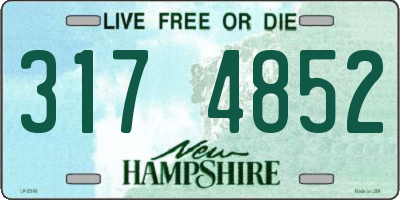 NH license plate 3174852