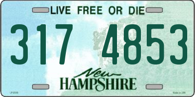 NH license plate 3174853