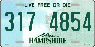 NH license plate 3174854