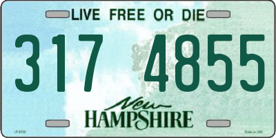 NH license plate 3174855