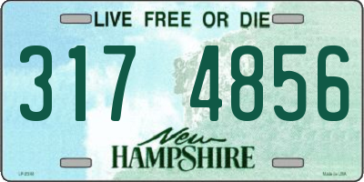 NH license plate 3174856