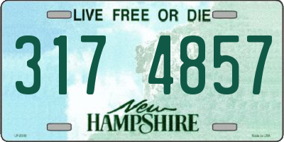 NH license plate 3174857