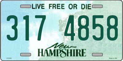 NH license plate 3174858