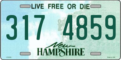 NH license plate 3174859