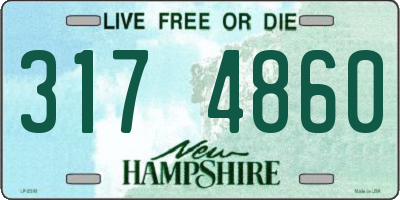 NH license plate 3174860