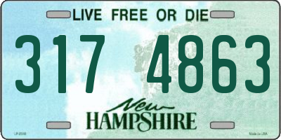 NH license plate 3174863