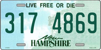 NH license plate 3174869