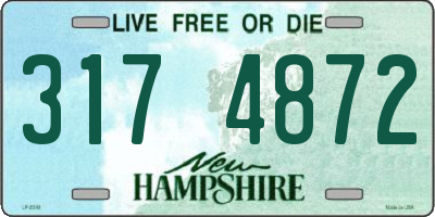 NH license plate 3174872