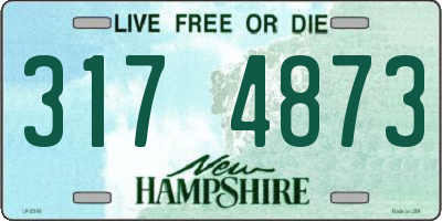 NH license plate 3174873
