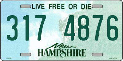 NH license plate 3174876