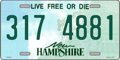 NH license plate 3174881