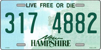 NH license plate 3174882