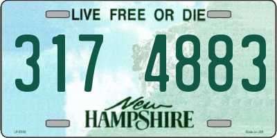 NH license plate 3174883