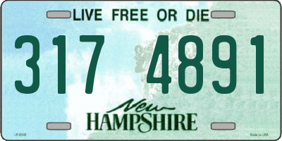 NH license plate 3174891