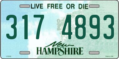 NH license plate 3174893