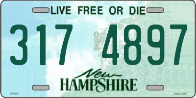 NH license plate 3174897