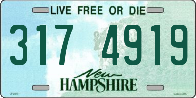 NH license plate 3174919
