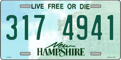 NH license plate 3174941