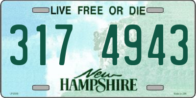 NH license plate 3174943