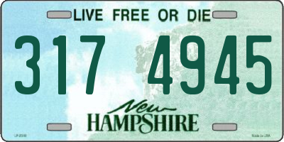 NH license plate 3174945