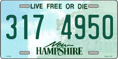NH license plate 3174950