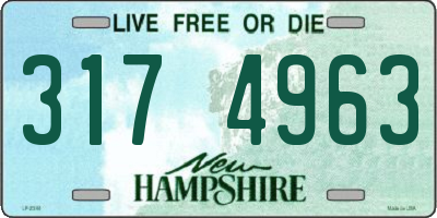 NH license plate 3174963