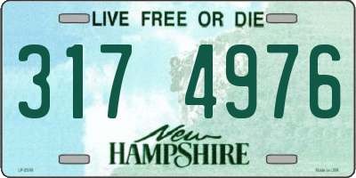NH license plate 3174976
