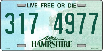 NH license plate 3174977