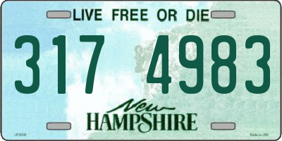 NH license plate 3174983