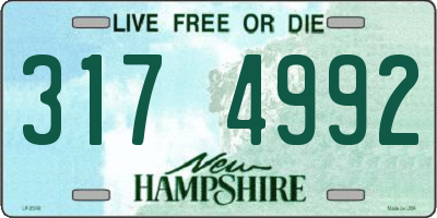 NH license plate 3174992