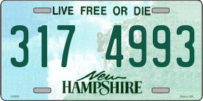 NH license plate 3174993