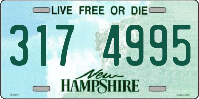 NH license plate 3174995