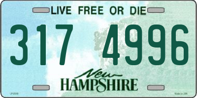 NH license plate 3174996