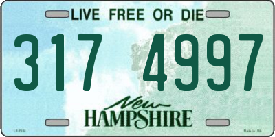 NH license plate 3174997