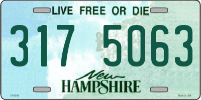 NH license plate 3175063