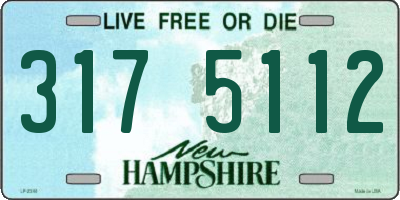 NH license plate 3175112