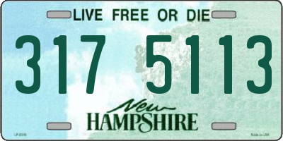 NH license plate 3175113