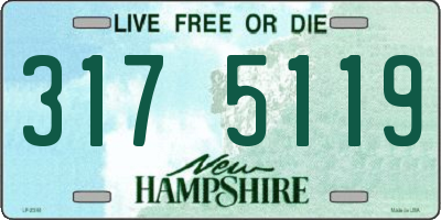 NH license plate 3175119